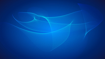 Blue line wave background