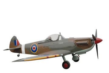 small vintage military aircraft isolated on white 