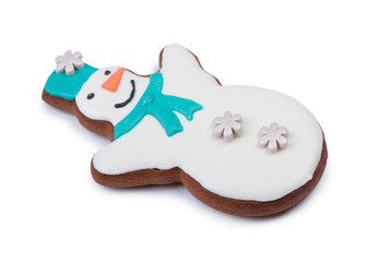 Gingerbread snowman isolated