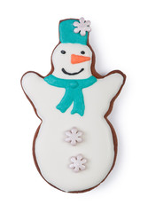 Gingerbread snowman isolated