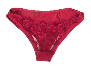 Red lace panties