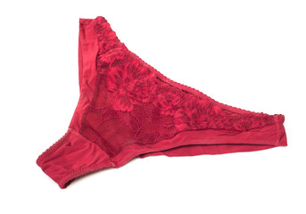 Red lace panties