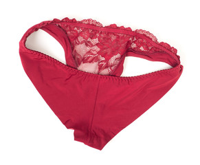 Red lace panties