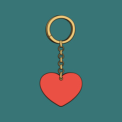 Keychain with heart - 136086703