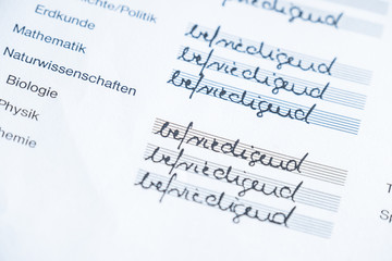 Obraz premium German school certificate