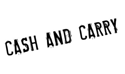Cash And Carry rubber stamp. Grunge design with dust scratches. Effects can be easily removed for a clean, crisp look. Color is easily changed.