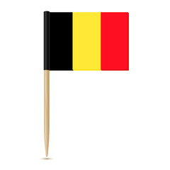 Flag of Belgium. Flag toothpick 10eps - obrazy, fototapety, plakaty
