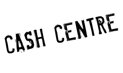 Cash Centre rubber stamp. Grunge design with dust scratches. Effects can be easily removed for a clean, crisp look. Color is easily changed.