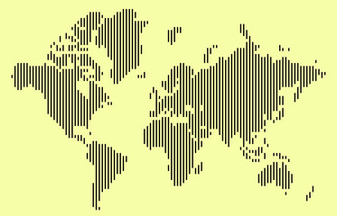 Abstract vertical bar world map
