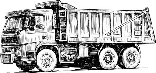 sketch of a heavy truck © asmakar