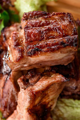 Grilled meat with pepper
