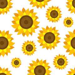Seamless sunflower pattern
