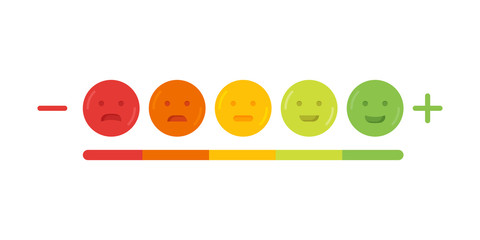 Feedback emoticon emoji smile icon vector illustration