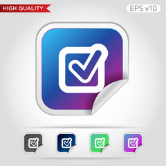 Check icon. Button with check icon. Modern UI vector.