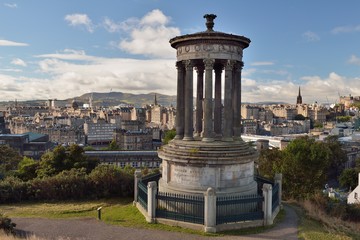 Fototapeta na wymiar Edinburgh from Calton Hill, Scotland, 18 September 2013