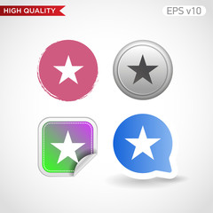 Star icon. Button with star icon. Modern UI vector.