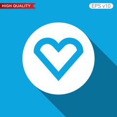 Heart icon. Button with heart icon. Modern UI vector.