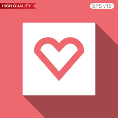 Heart icon. Button with heart icon. Modern UI vector.