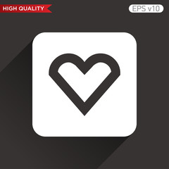 Heart icon. Button with heart icon. Modern UI vector.