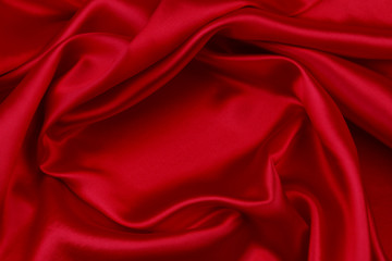 Red silk fabric