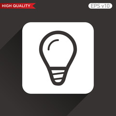 Light bulb icon. Button with light bulb icon. Modern UI vector.