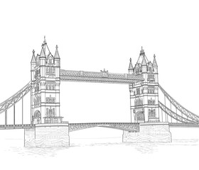 sketch of the Tower Bridge