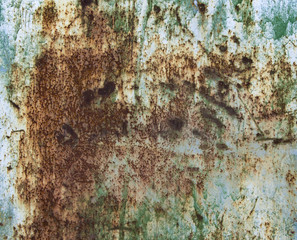 Old rusty rough scratched painted metal texture