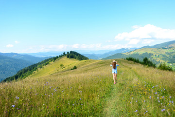 girl in the mountains