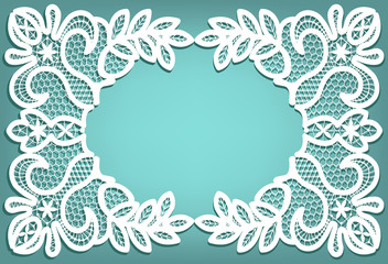 White lace frame