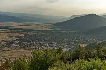 View to sub Balkan valley from Balkan mountain, Bulgaria
