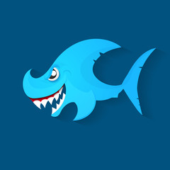 angry shark logo