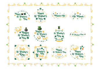 St. Patrick's Day Typography and Embellishment Illustrations 2