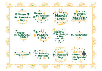 St. Patrick's Day Typography and Embellishment Illustrations 3
