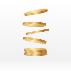 Obraz premium Falling coins money for finance and banking concept