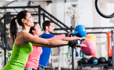 Functional fitness workout in sport gym