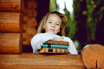 girl with books