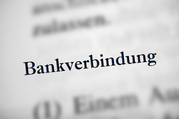 Bankverbindung - Text