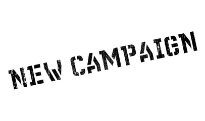 New Campaign rubber stamp. Grunge design with dust scratches. Effects can be easily removed for a clean, crisp look. Color is easily changed.