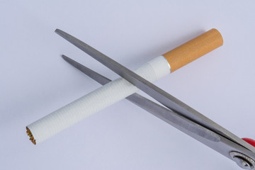no cigarettes, scissors cut a cigarette