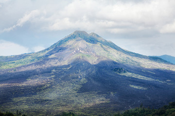 Fototapeta premium Batur volcano panoramic view, Bali island Indonesia