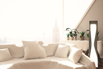 Closeup of sofa in interior