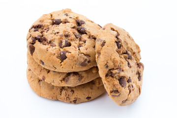 Cookies nuts on the  isolated on white background.