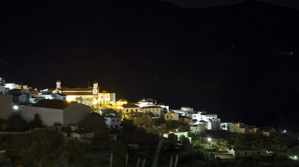 Tejeda village at Gran Canaria, Spain at night