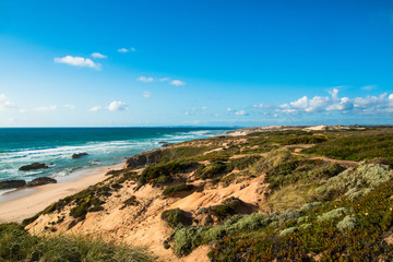 Beautiful landscapes of Fishermen's Trail, Trails Alentejo, Rota Vicentina hiking trail Portugal