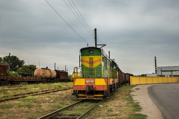 Fototapeta na wymiar Old train. Ukraine, Kherson