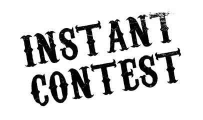 Instant Contest rubber stamp. Grunge design with dust scratches. Effects can be easily removed for a clean, crisp look. Color is easily changed.