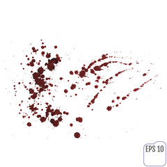 Blood splatters isolated on white. Clipping path.