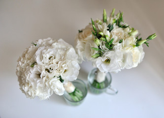 Bouquet of flowers on a holiday close-up 