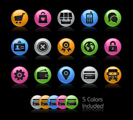 Online Store Icons // The vector file Includes 5 color versions in different layers.