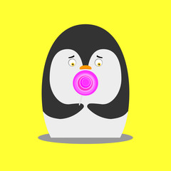 Penguin with candy